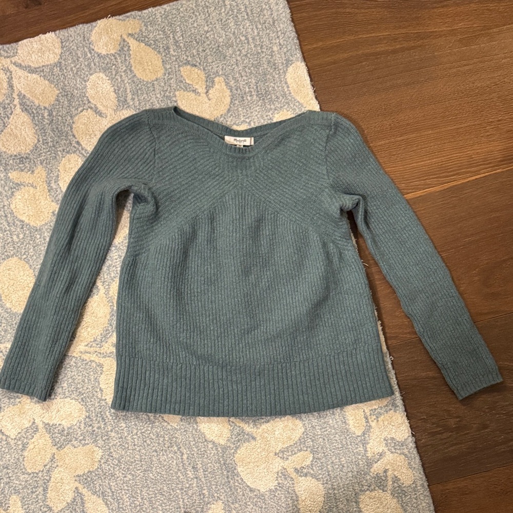 Madewell Teal Crew Neck Sweater